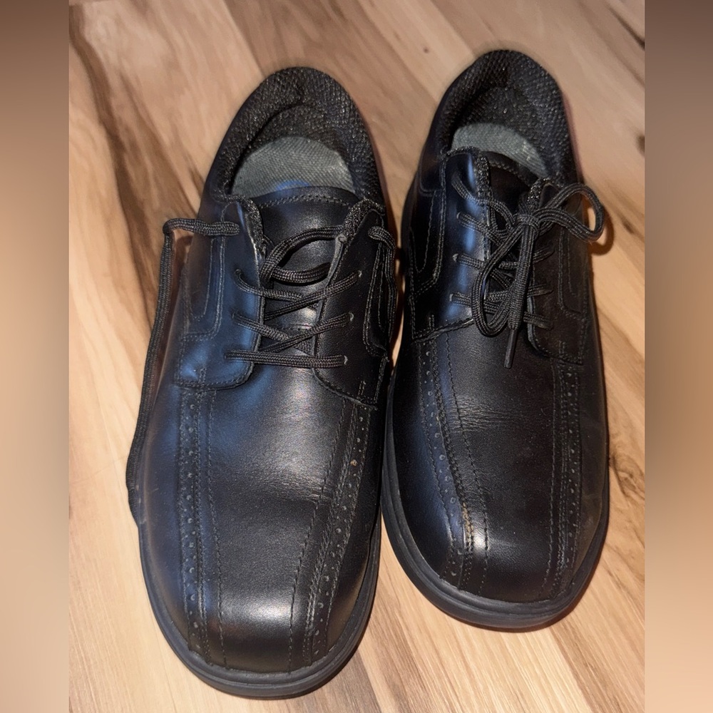 Men's Black orthopedic Leather Shoes